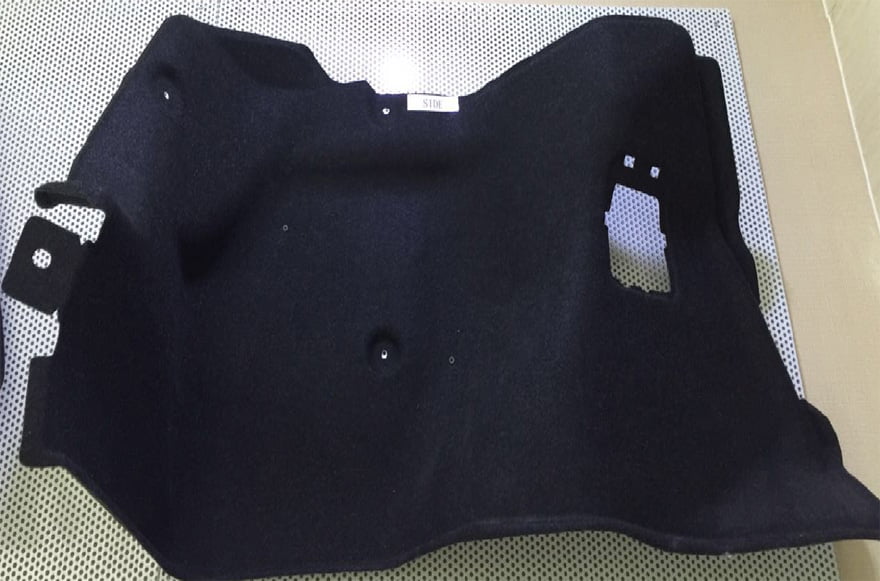 Precision die-cut wheel arch liner components