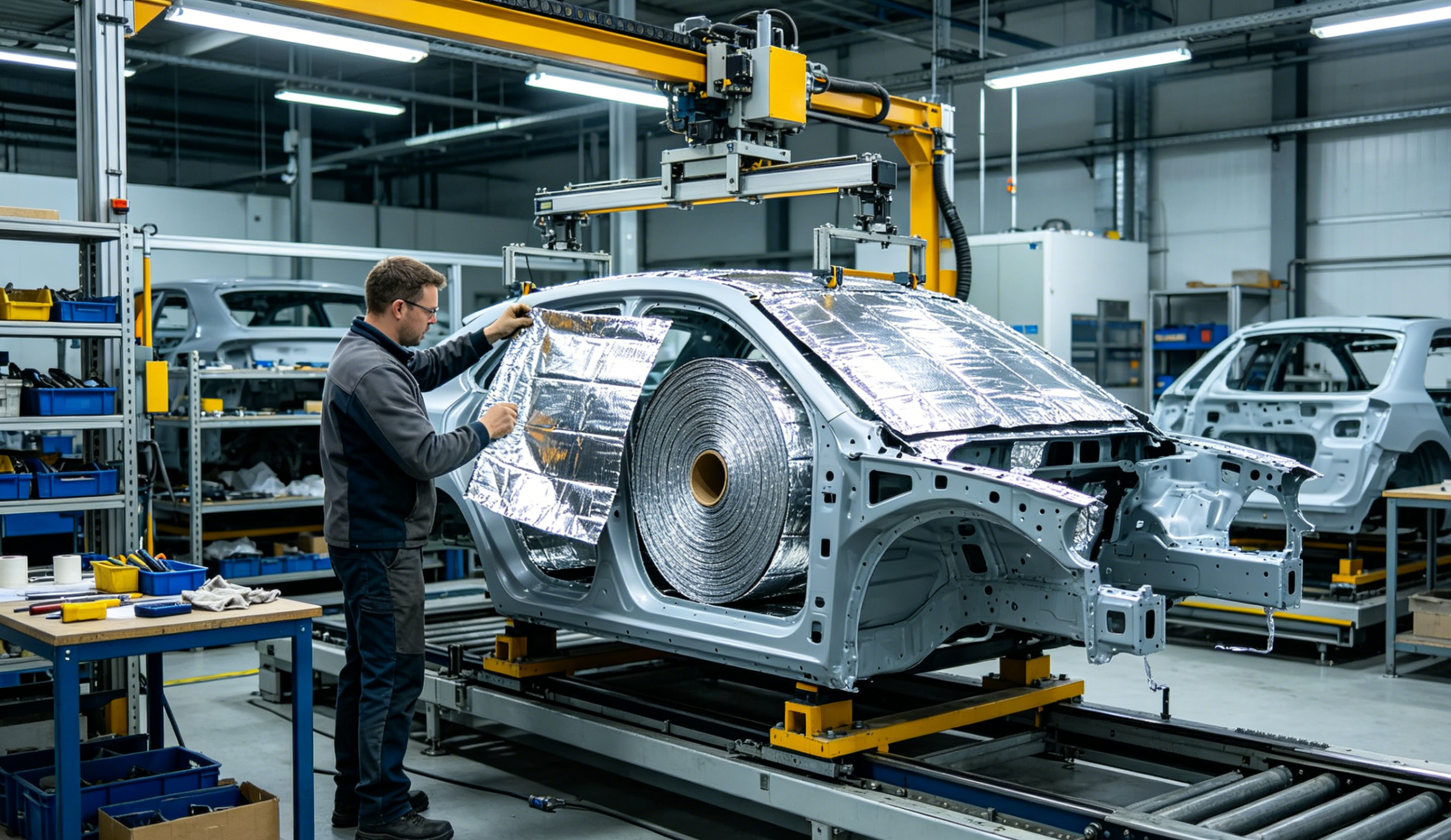 Automotive non-woven insulation materials