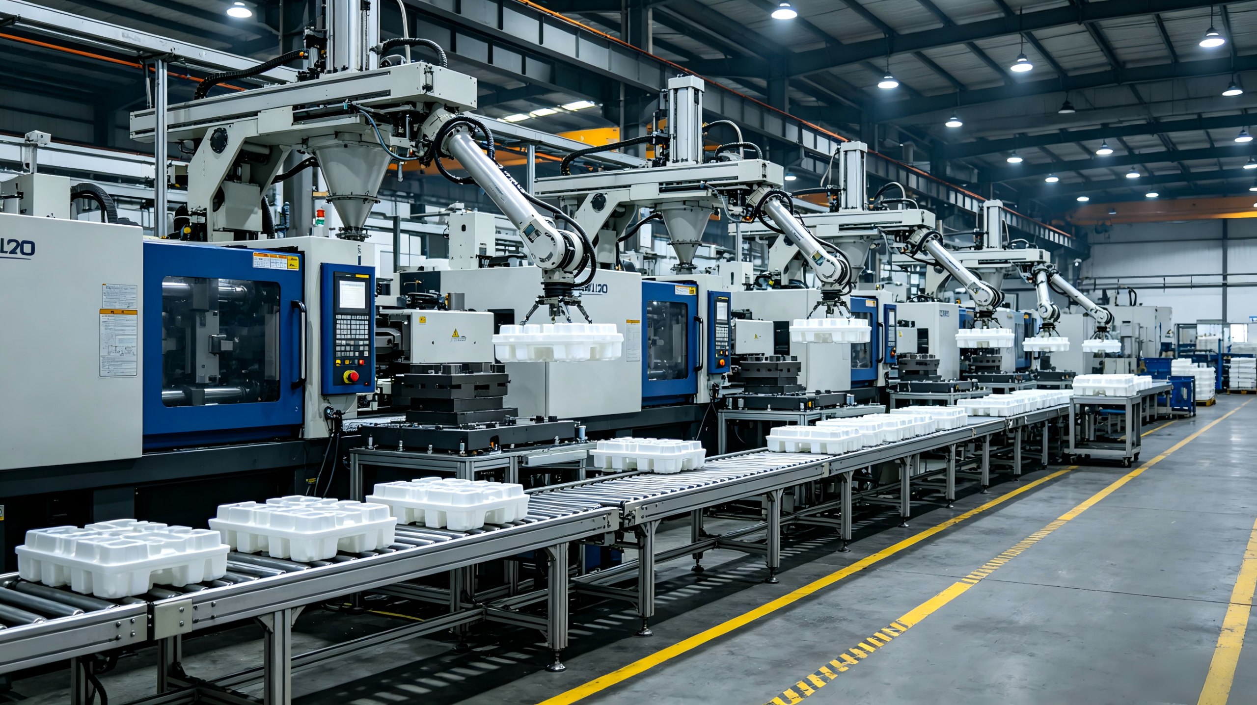 Injection molding machine production line