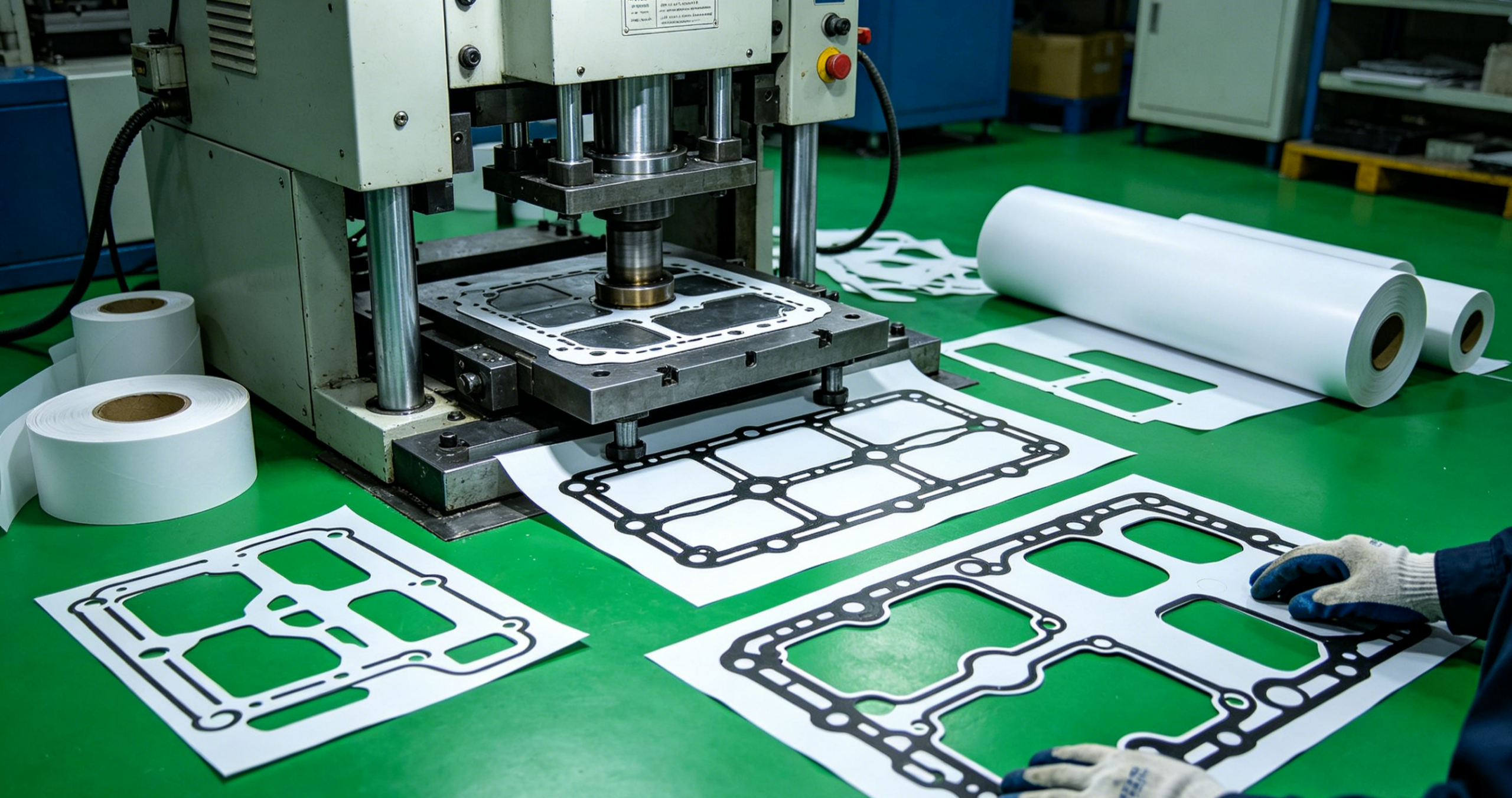 Custom automotive gasket die cutting process