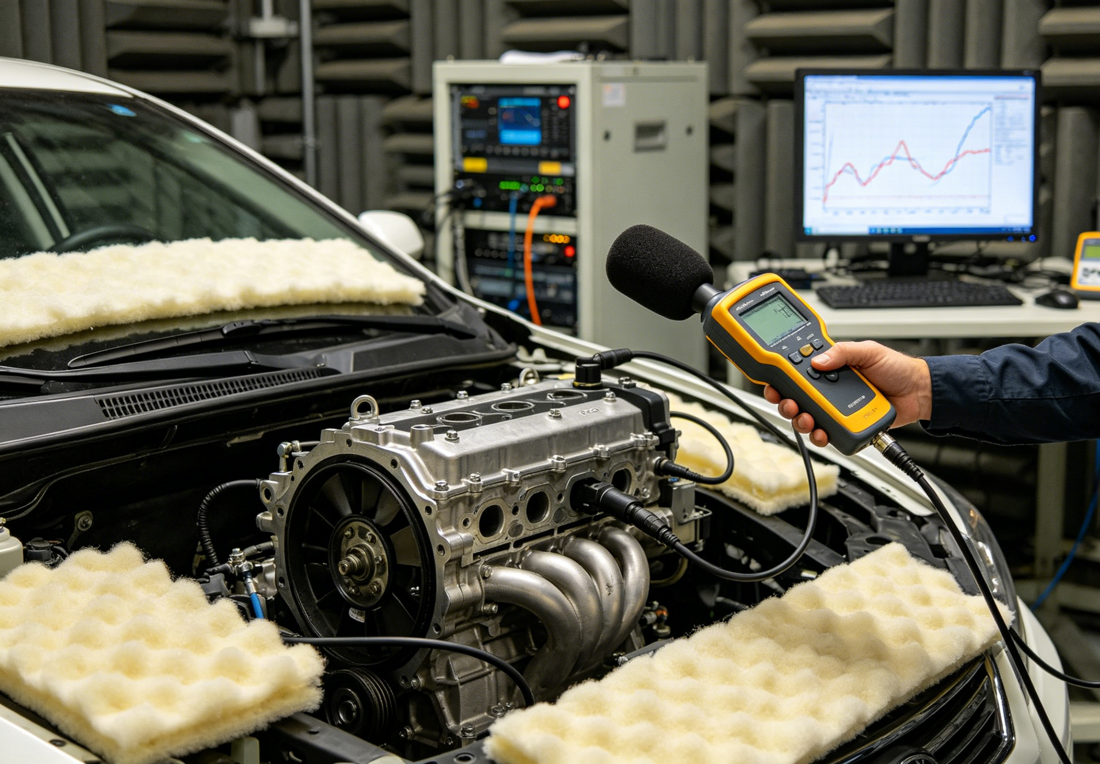Automotive NVH testing and acoustic measurement