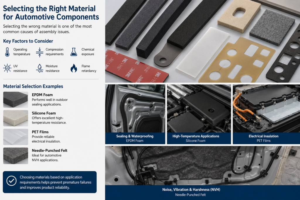 How to Avoid Assembly Problems with Automotive Die Cut Components