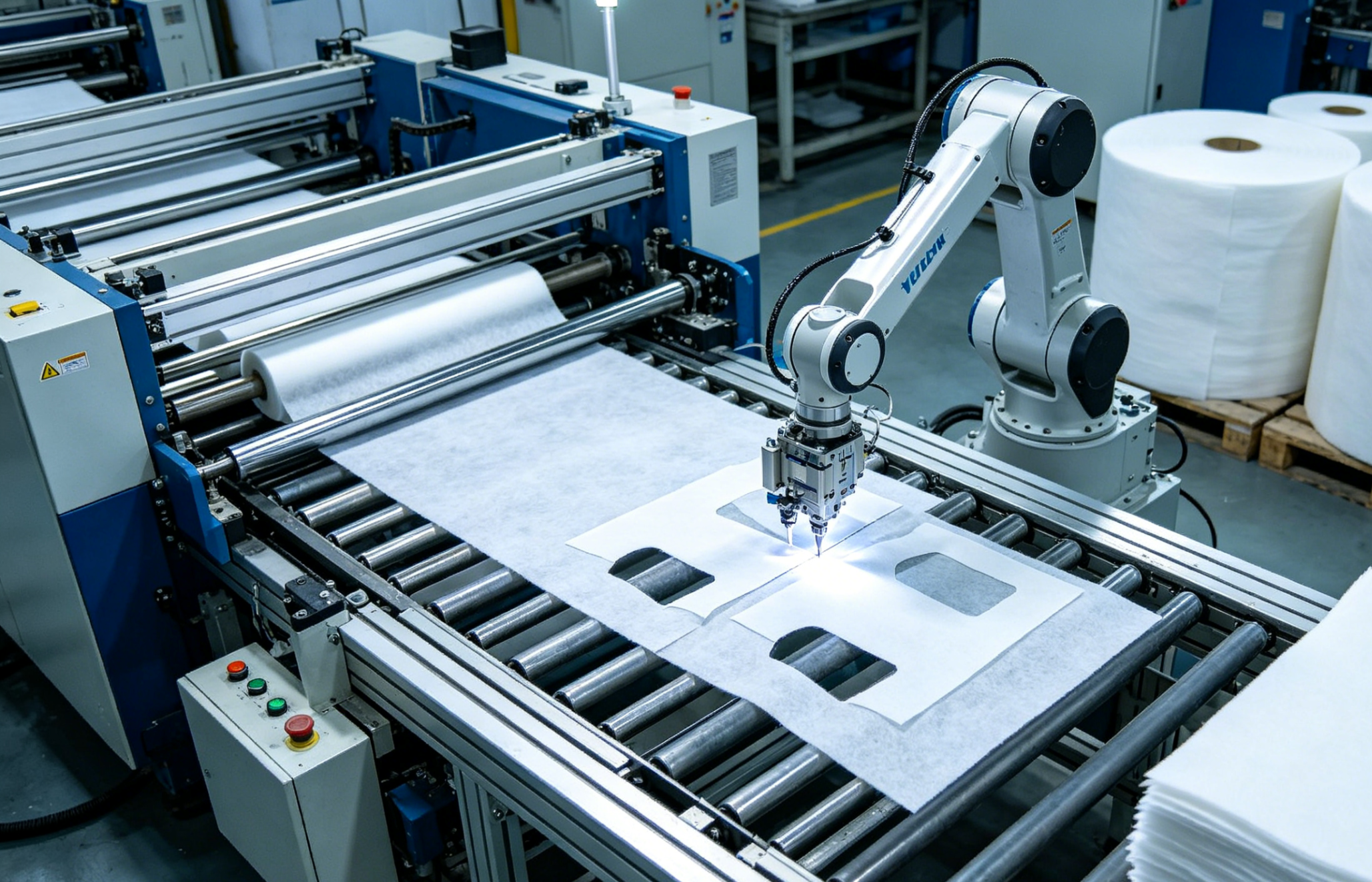 Precision die cut non woven components