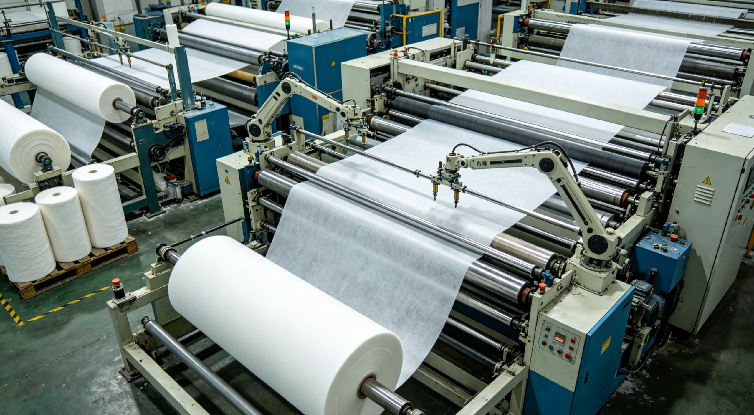 Non woven fabric industrial texture close-up