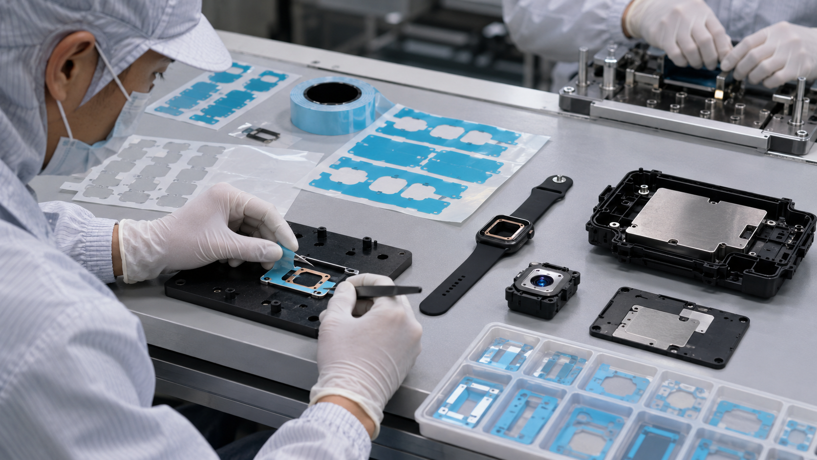 Optical component quality problems including poor edges adhesive misalignment and dust contamination