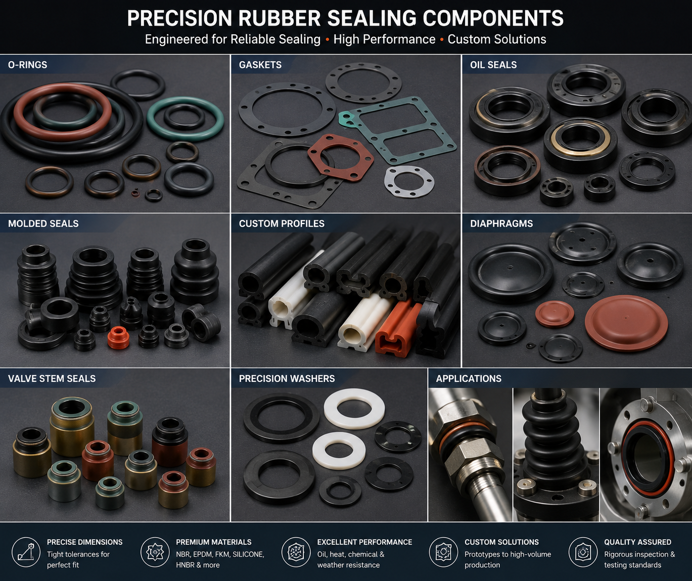 Precision Rubber Sealing Components