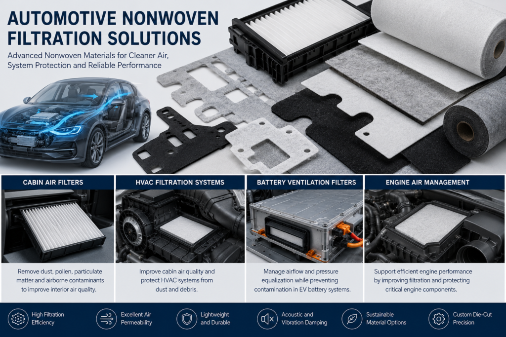 How Die Cut Nonwoven Parts Are Used in Filtration and Cushioning?