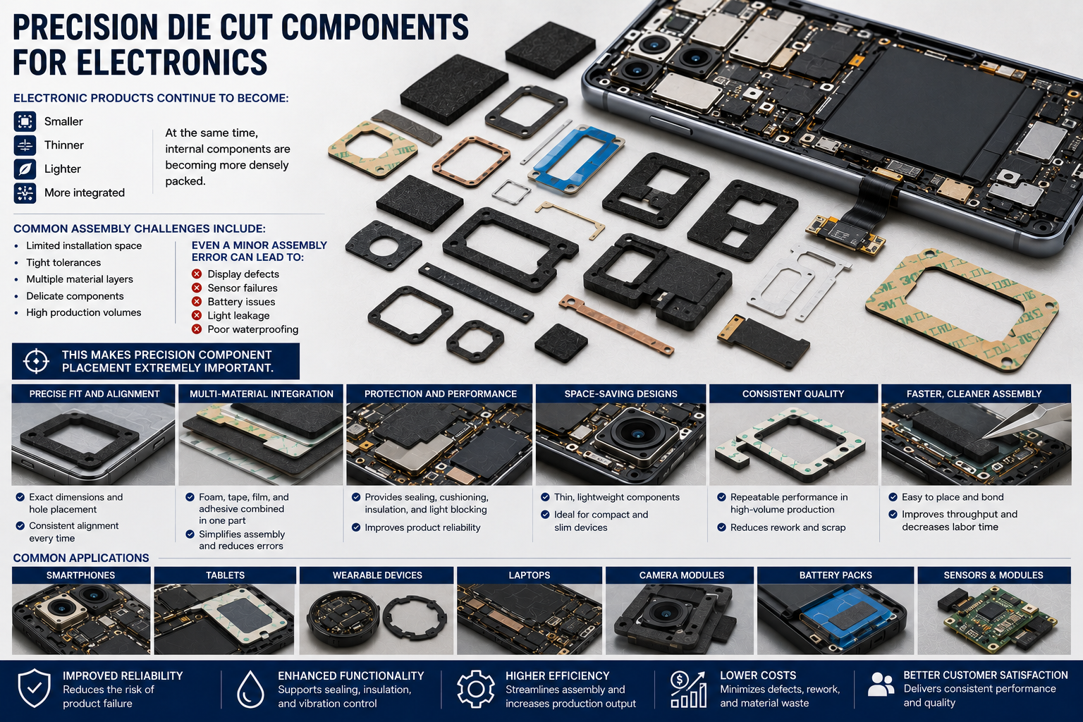 Precision Die Cut Components for Electronics