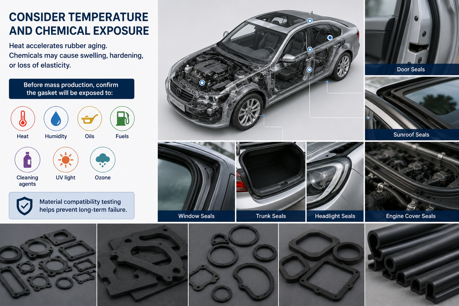 Automotive Rubber Gasket Applications