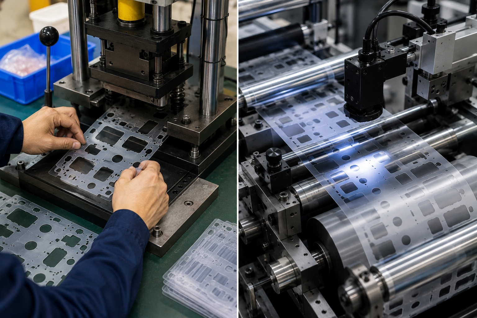 Automatic and Manual Film Die Cutting Comparison