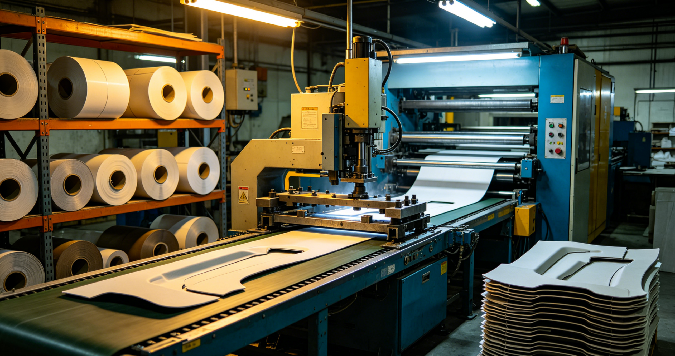 Automotive fender liner production and die cutting