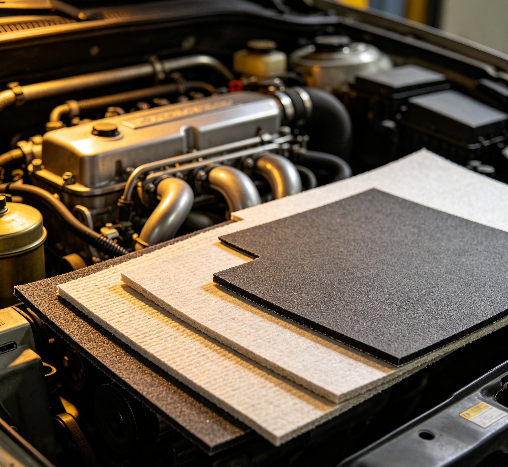 Automotive materials and die cut components assembly