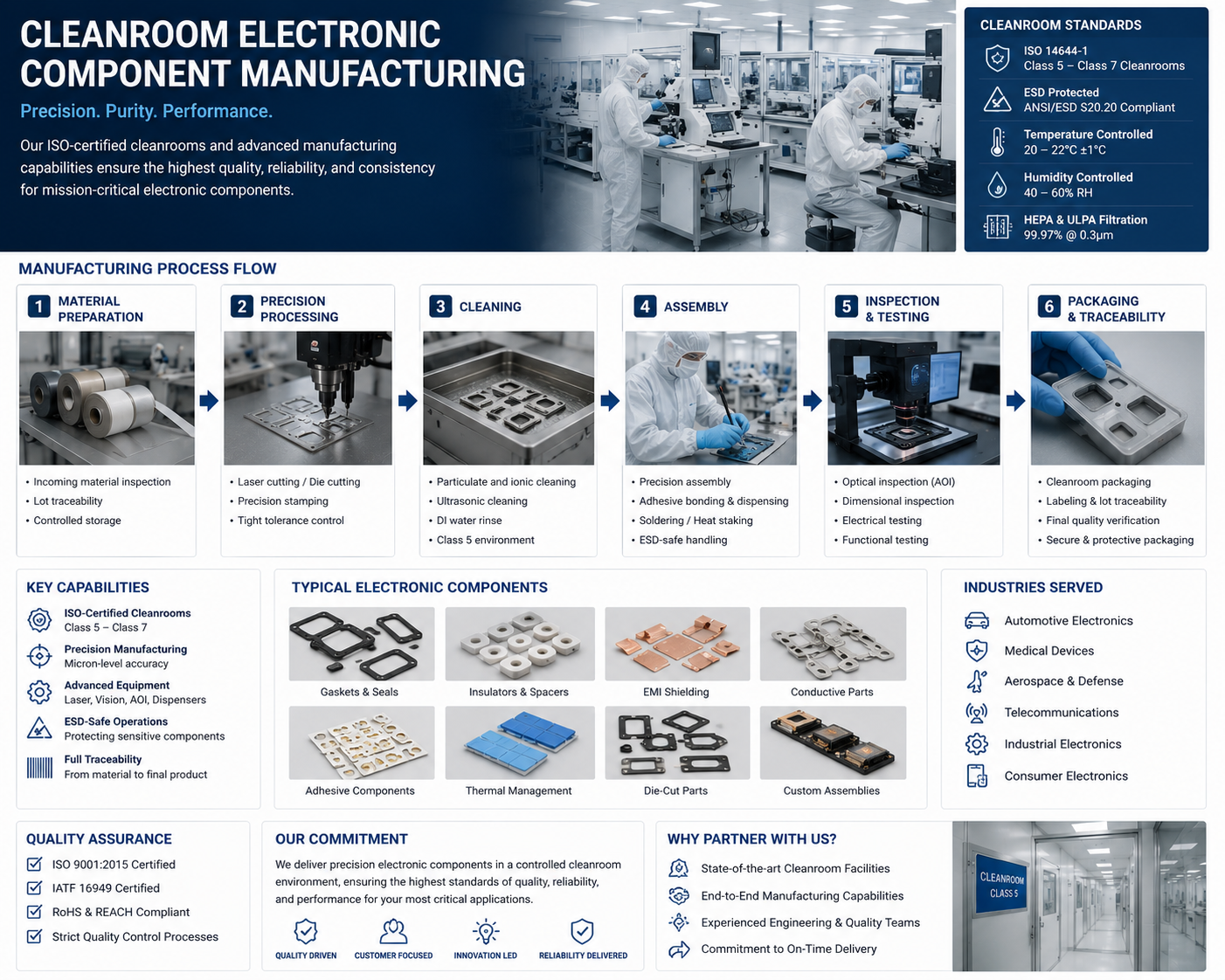 Cleanroom Electronic Component Manufacturing