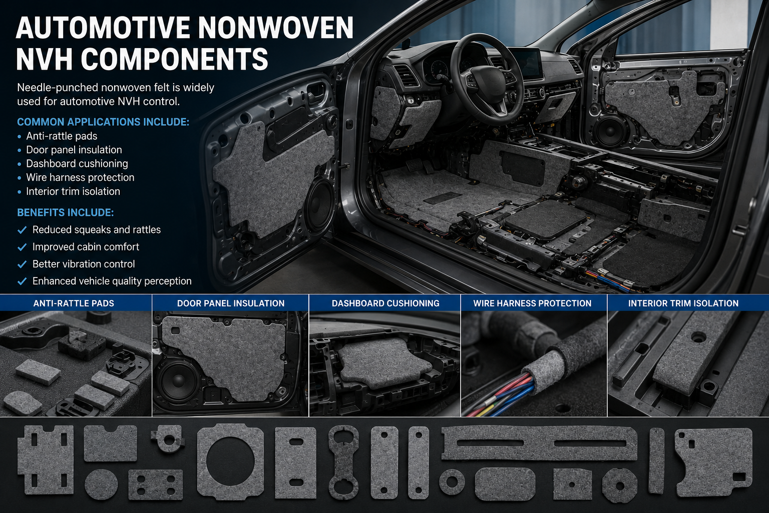 Automotive Nonwoven NVH Components