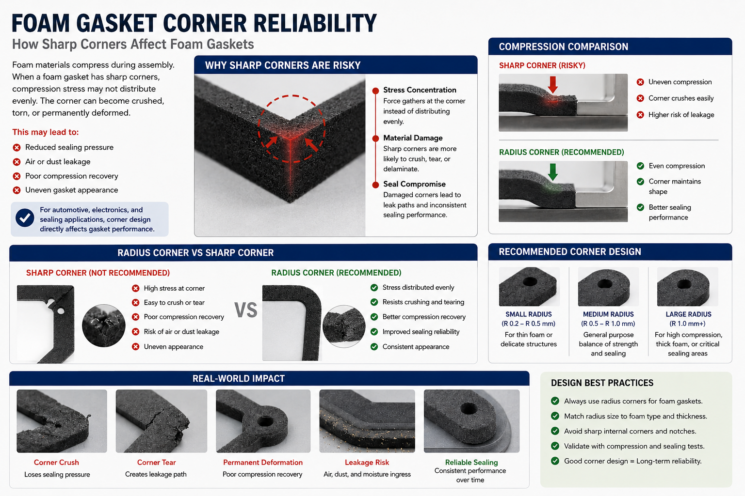 Foam Gasket Corner Reliability