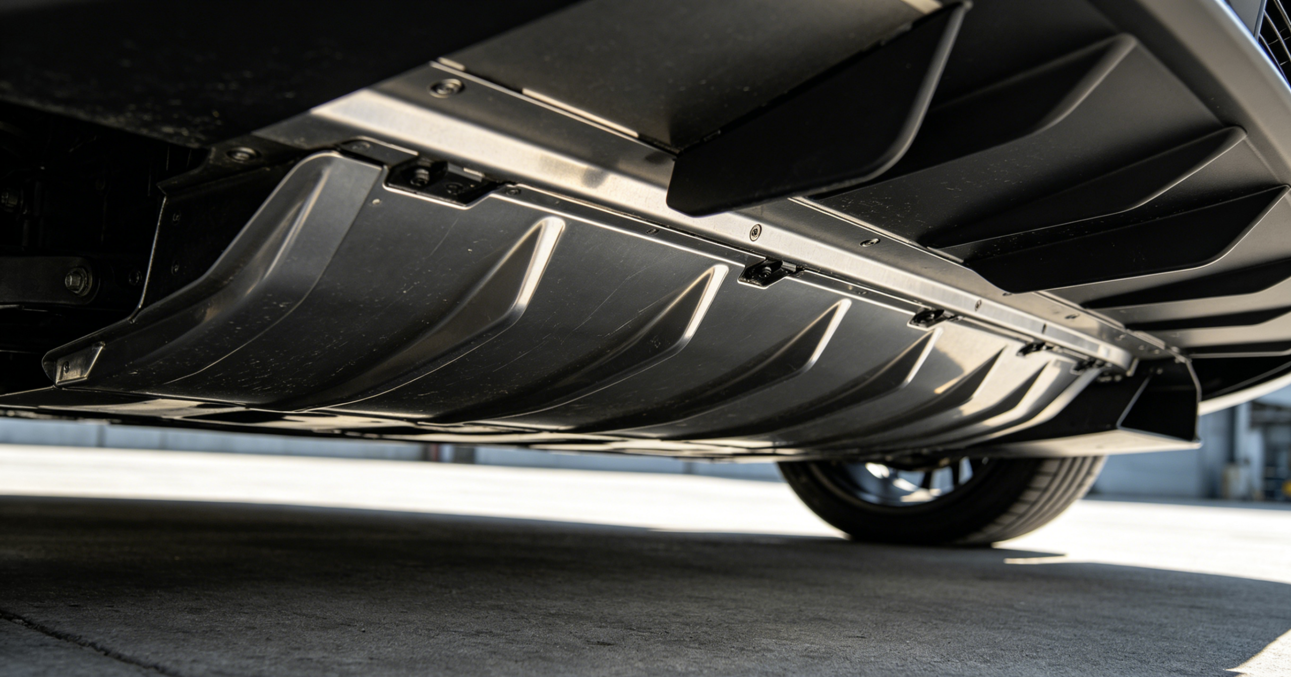 Engine underbody dust cover acoustic structure