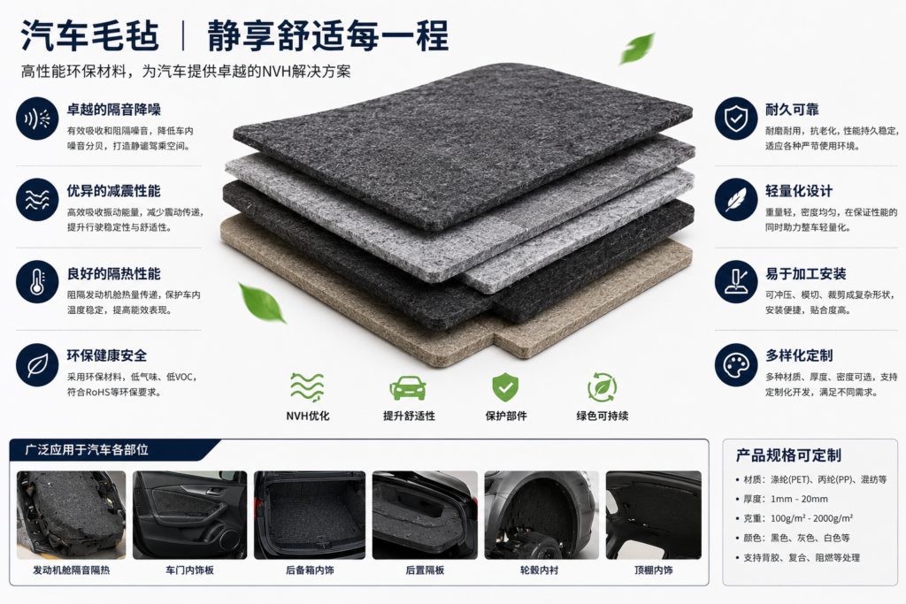How Custom Die Cut Felt Parts Improve Automotive Interior Comfort?