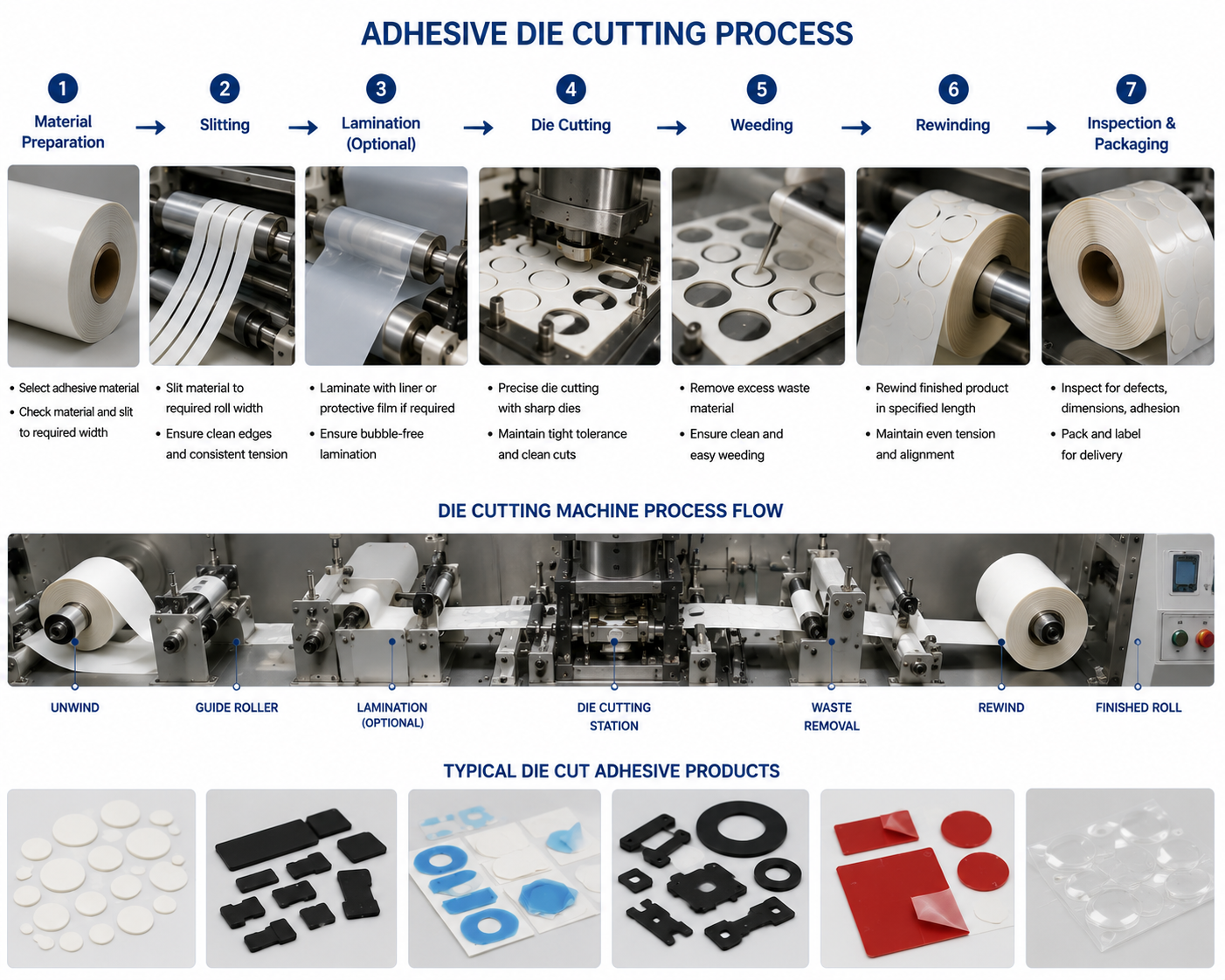 Adhesive die cutting process