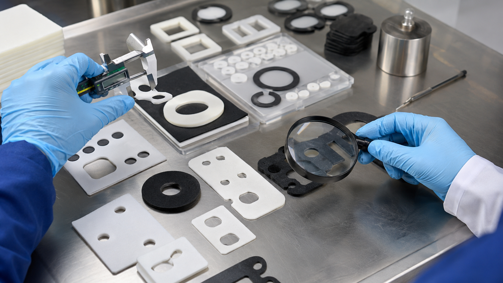 Die cut parts quality inspection