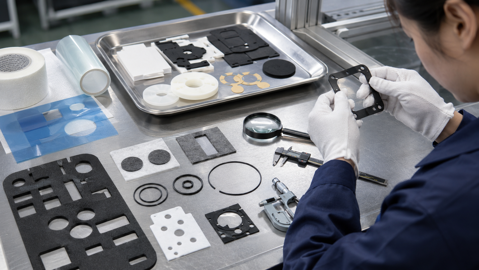 Die cut material inspection