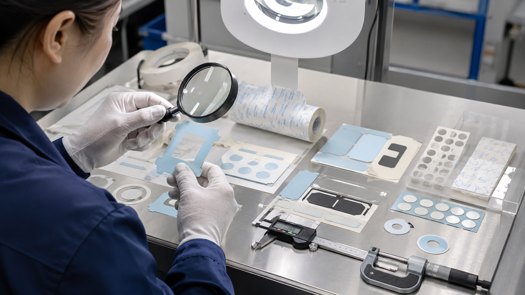 Die cut adhesive tape inspection