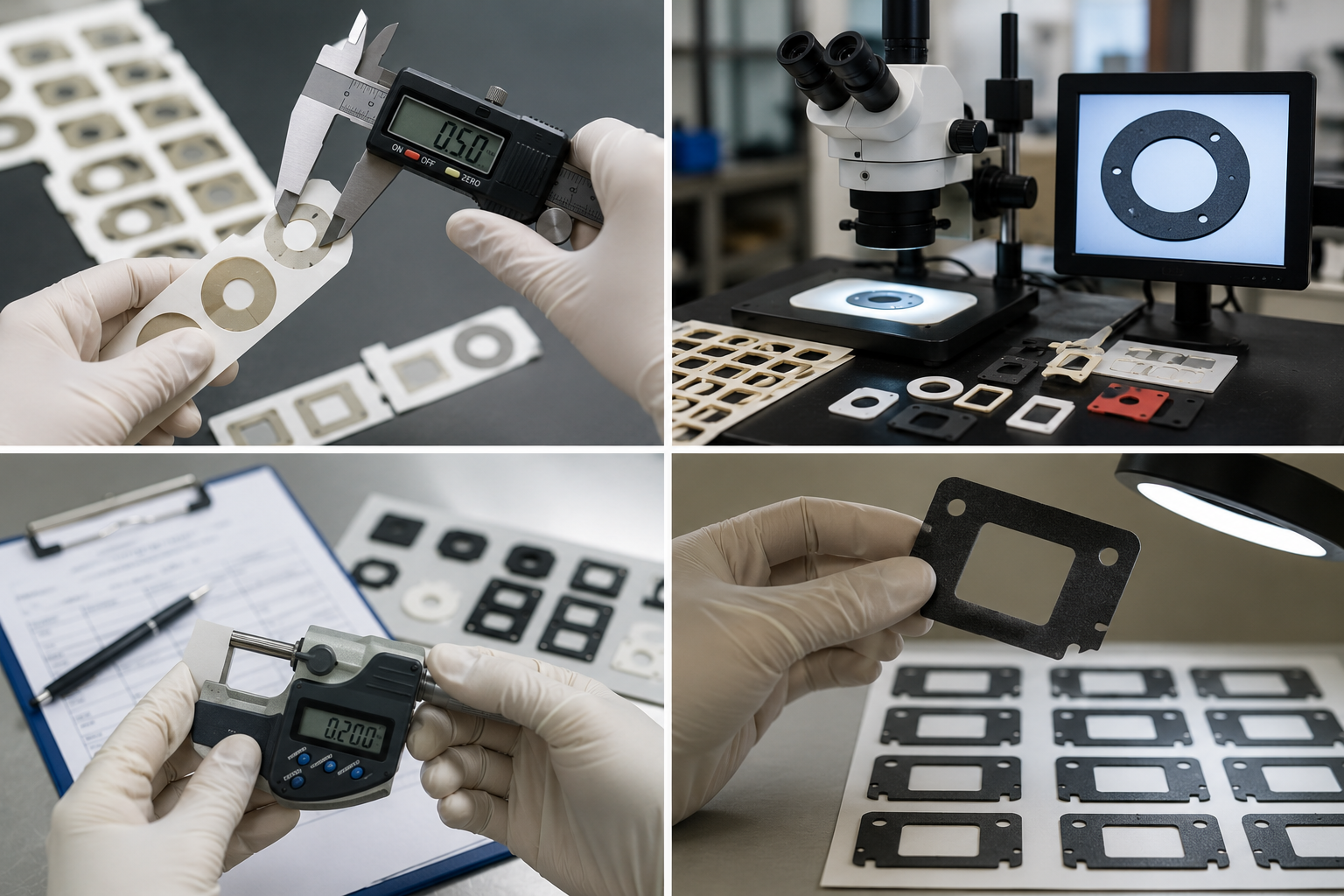 Die cut parts quality inspection