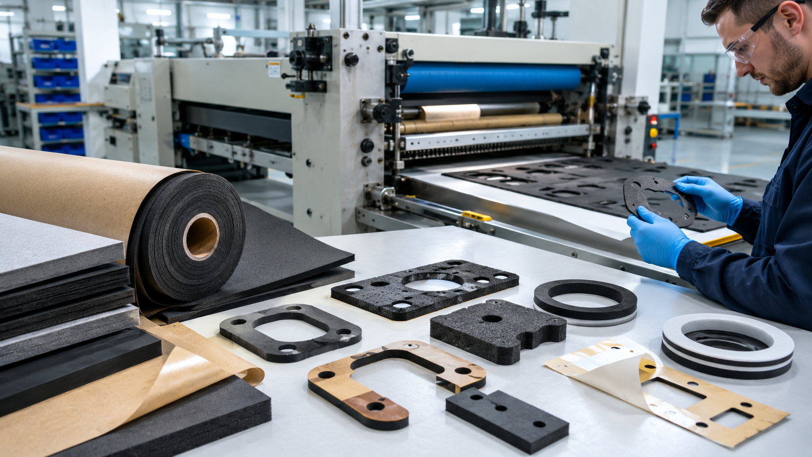 PU foam gasket die cutting process