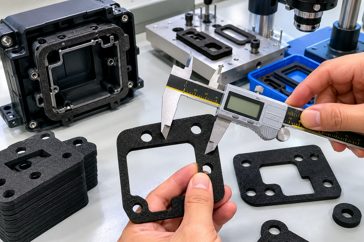 Hole-to-edge distance inspection in die cut parts
