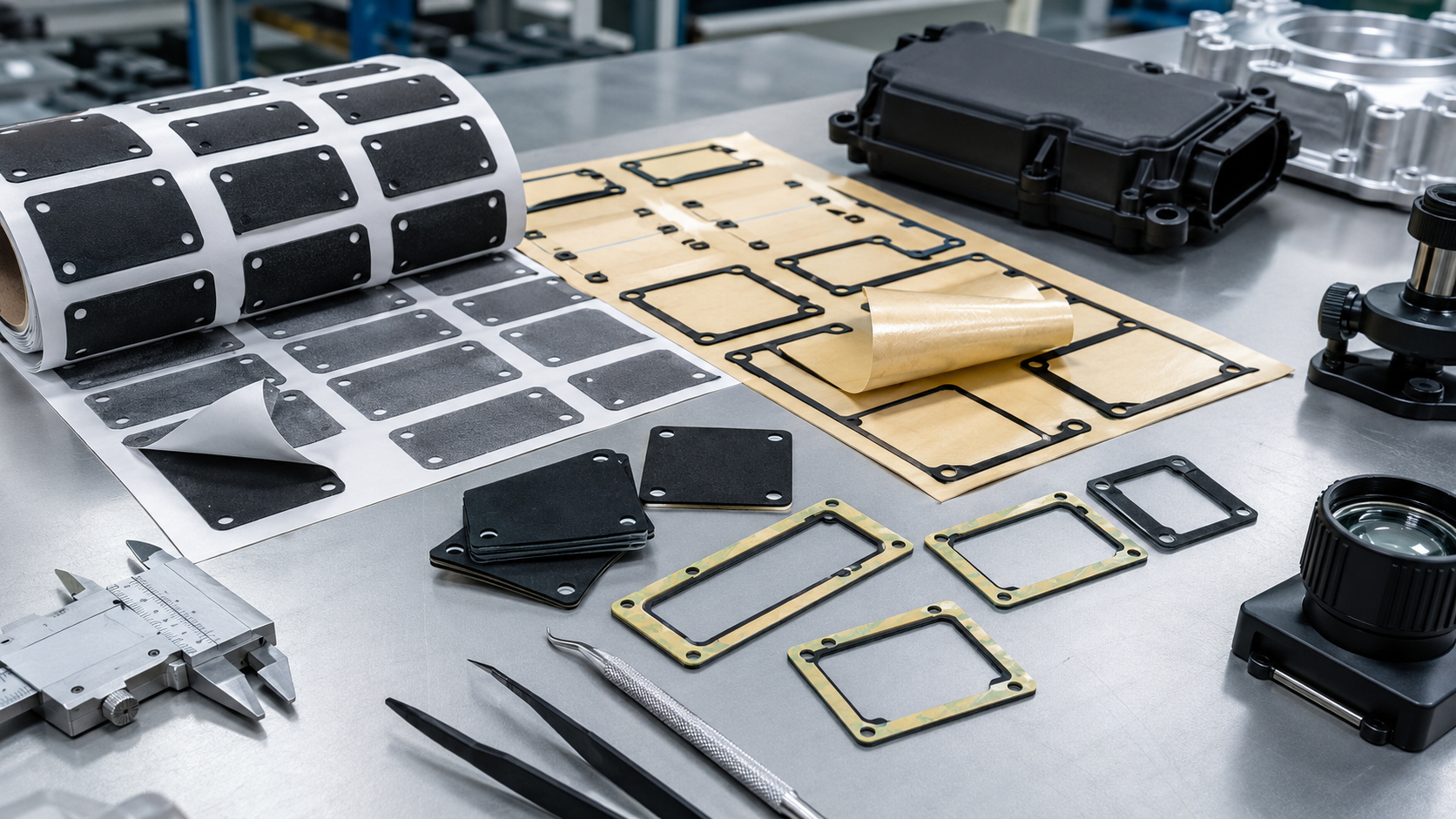 Adhesive-backed die cut hole design review