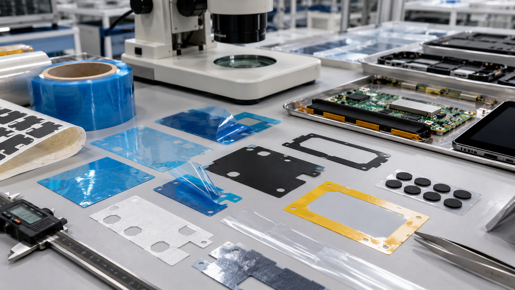 Precision die-cut PET insulation films and adhesive parts for electronics OEMs