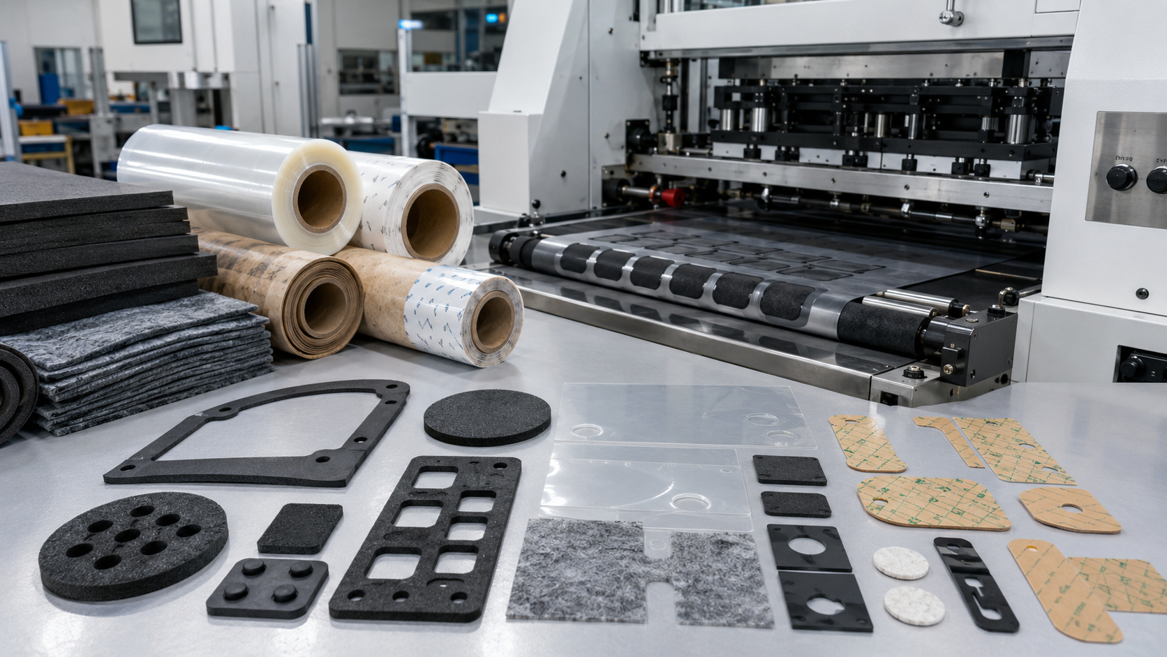 Precision die cut adhesive gasket production