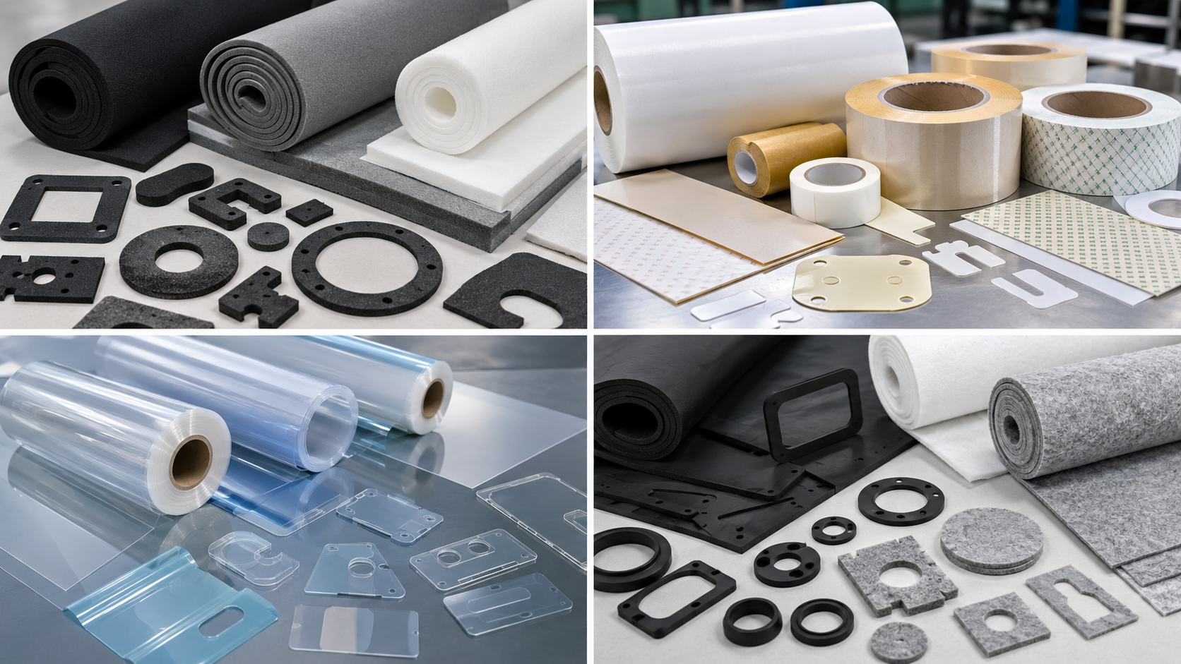 Die cut materials including foam adhesive tape PET film rubber and non woven fabric