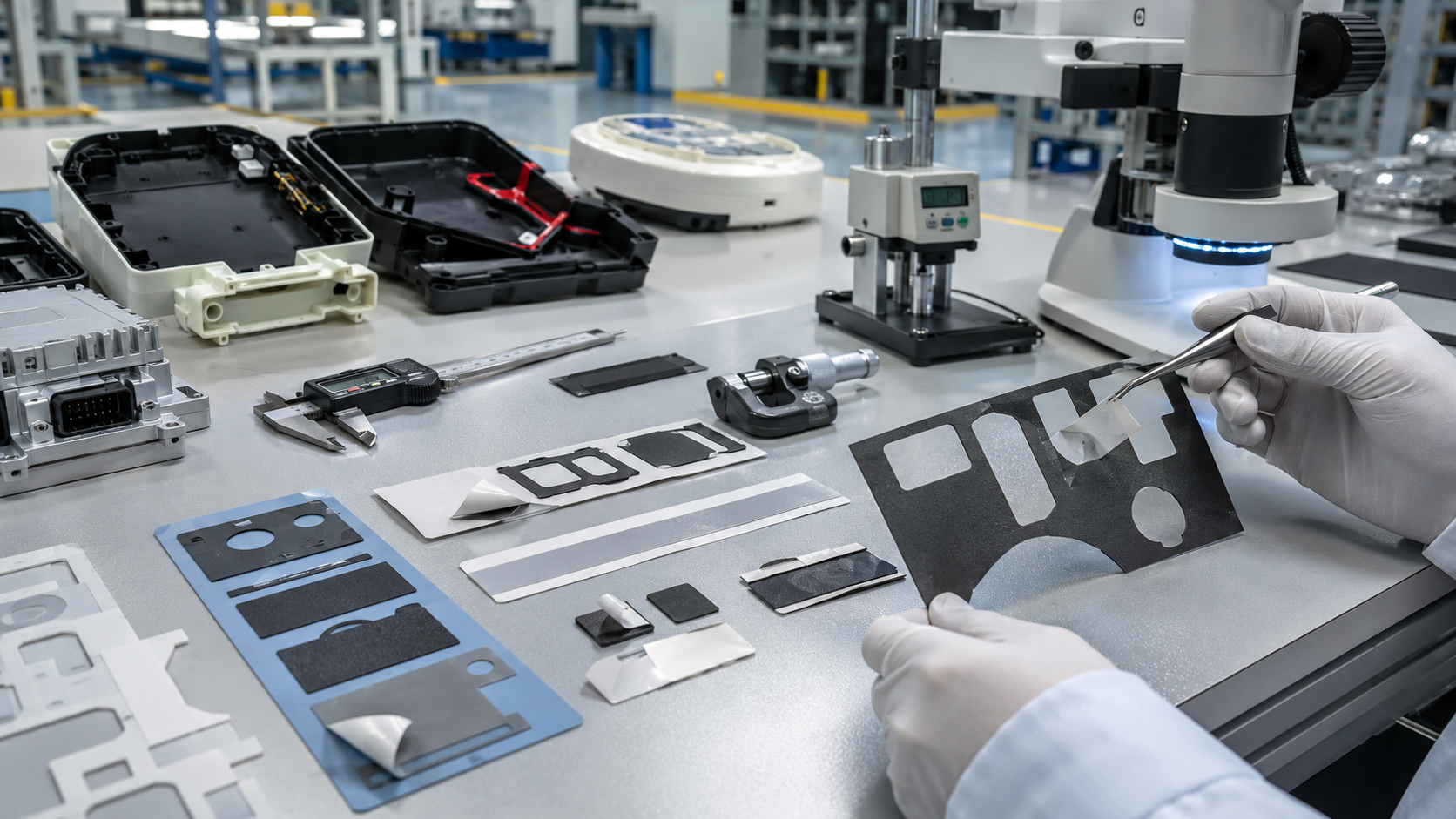 Adhesive lifting inspection in die cut tape components
