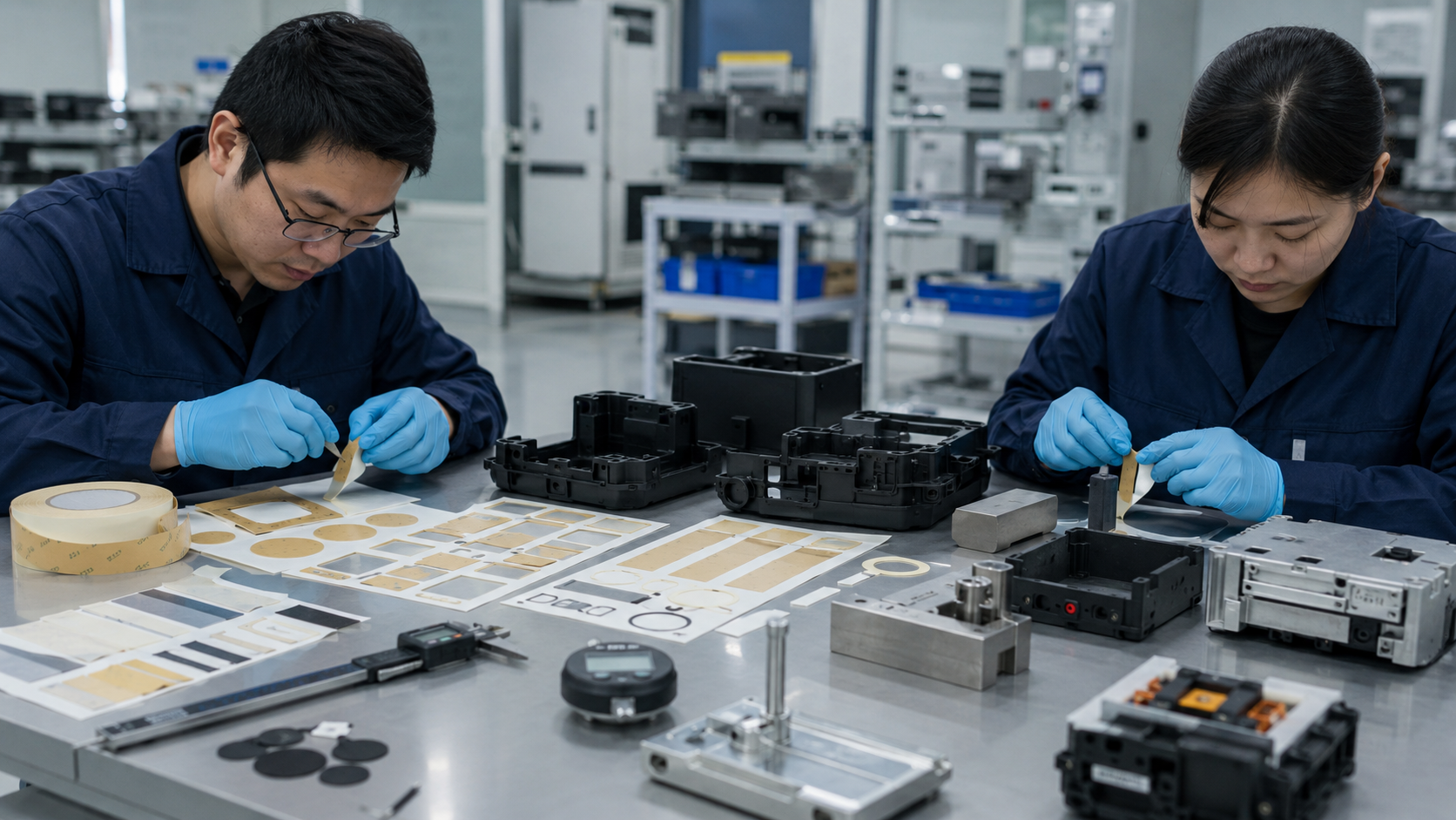 OEM inspection of adhesive lifting risk in die cut tape parts