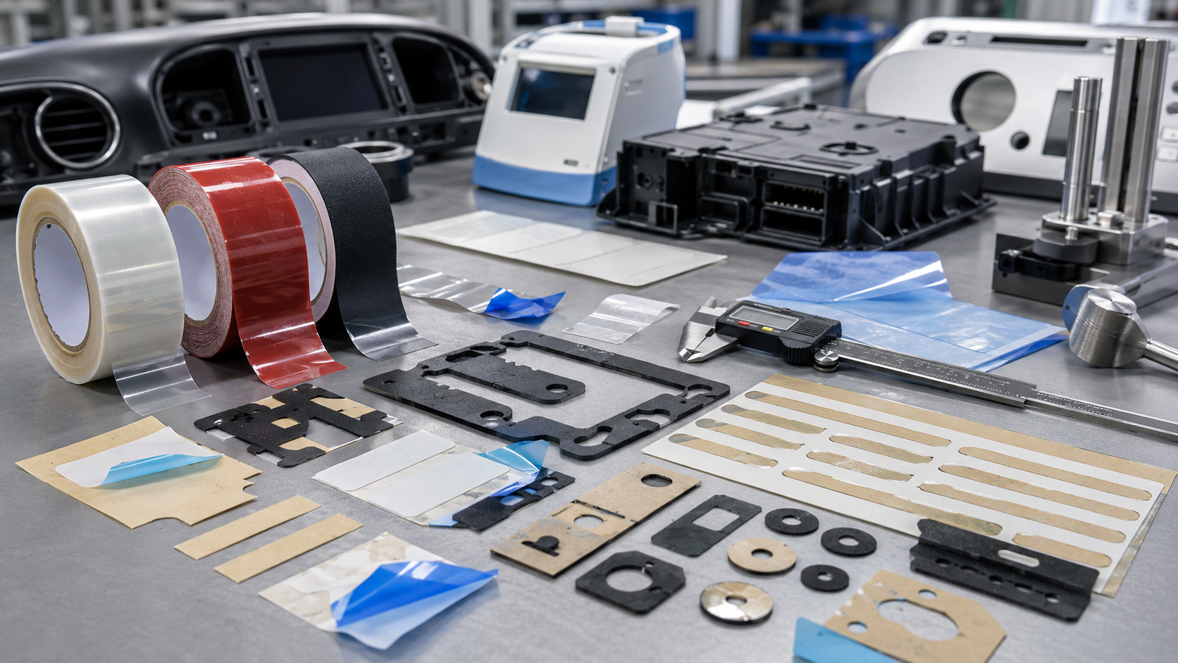 Pressure-sensitive adhesive tape components for OEM assembly