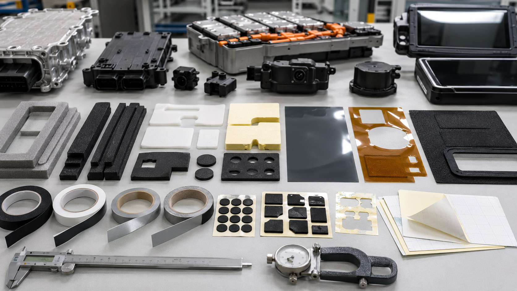 Automotive electronic gasket materials for sealing insulation and cushioning