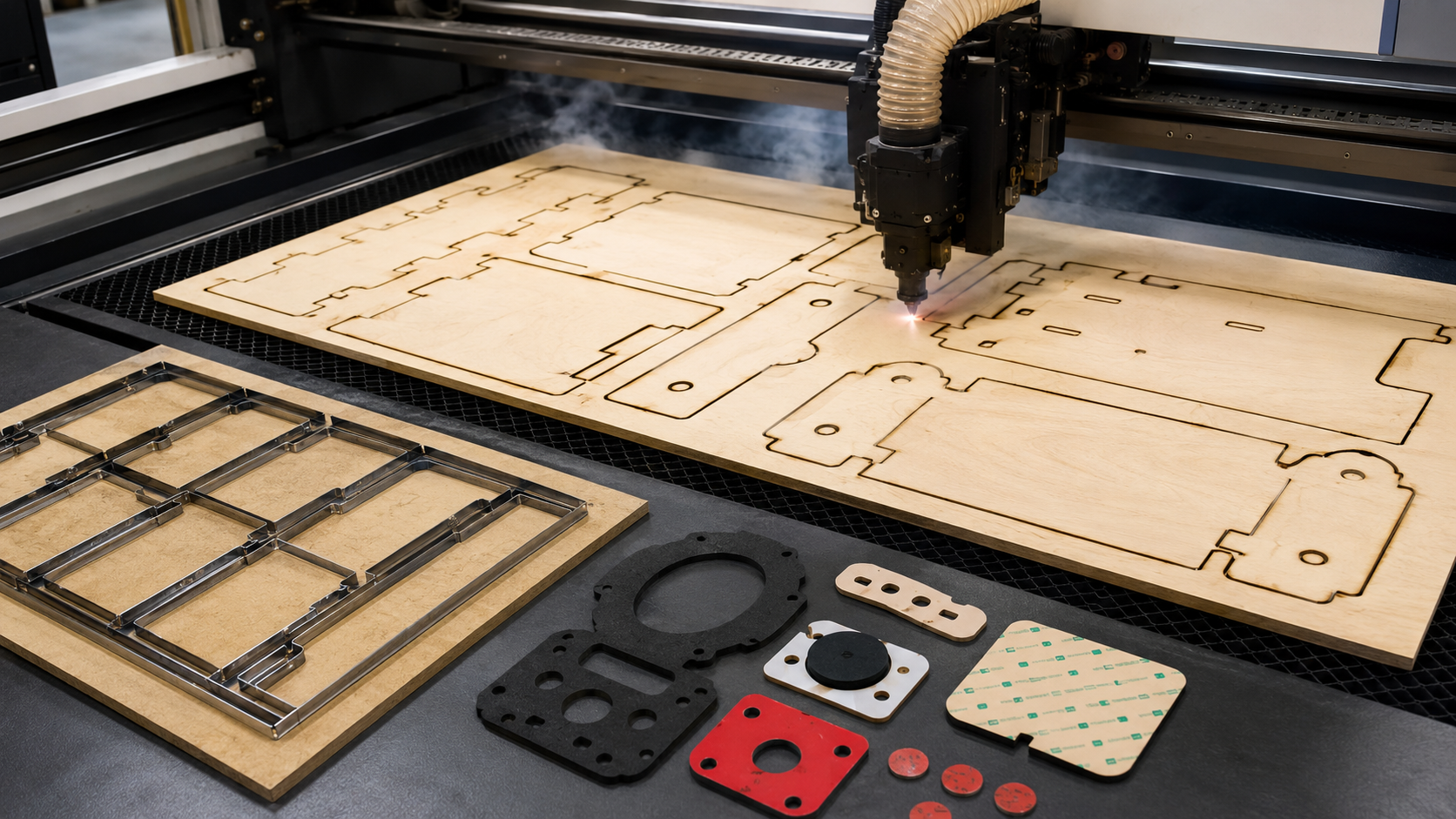 Laser cutting plywood die board for custom die cutting tools
