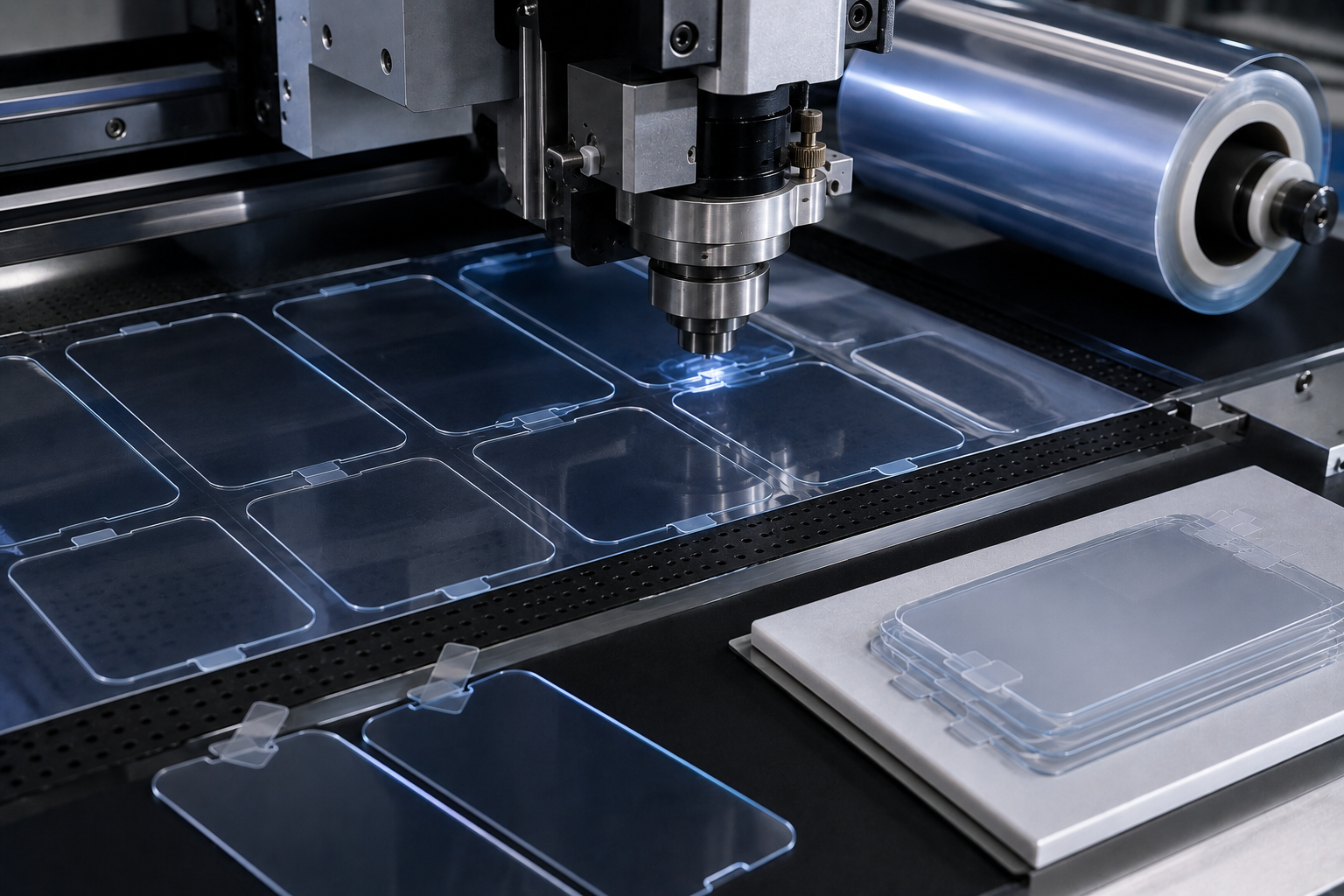Custom optical film die-cut process