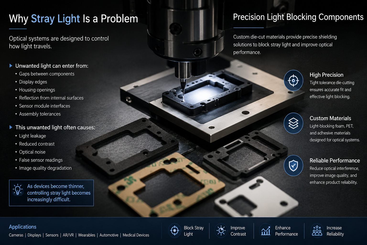 Precision Light Blocking Components
