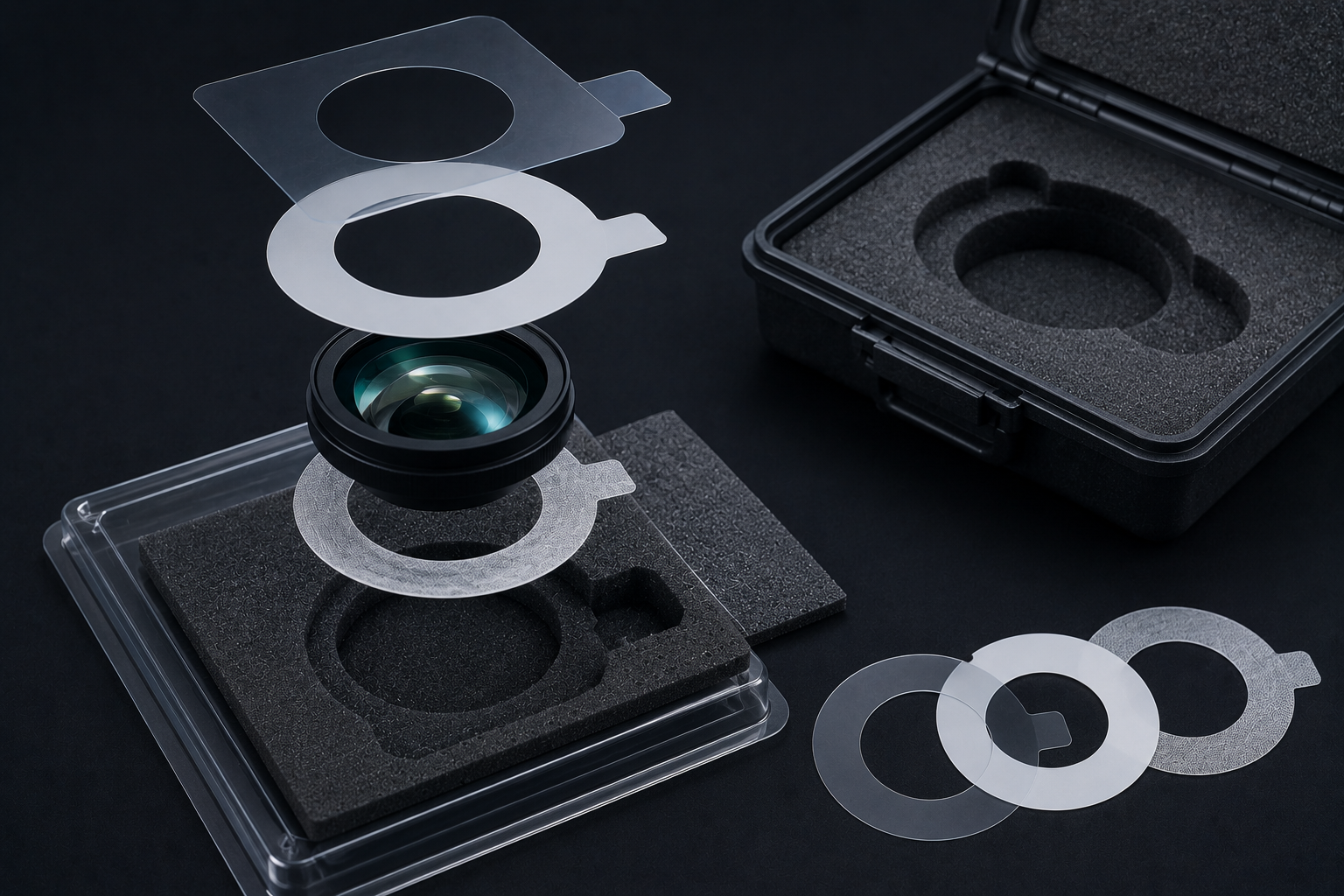 Optical lens packaging protection system