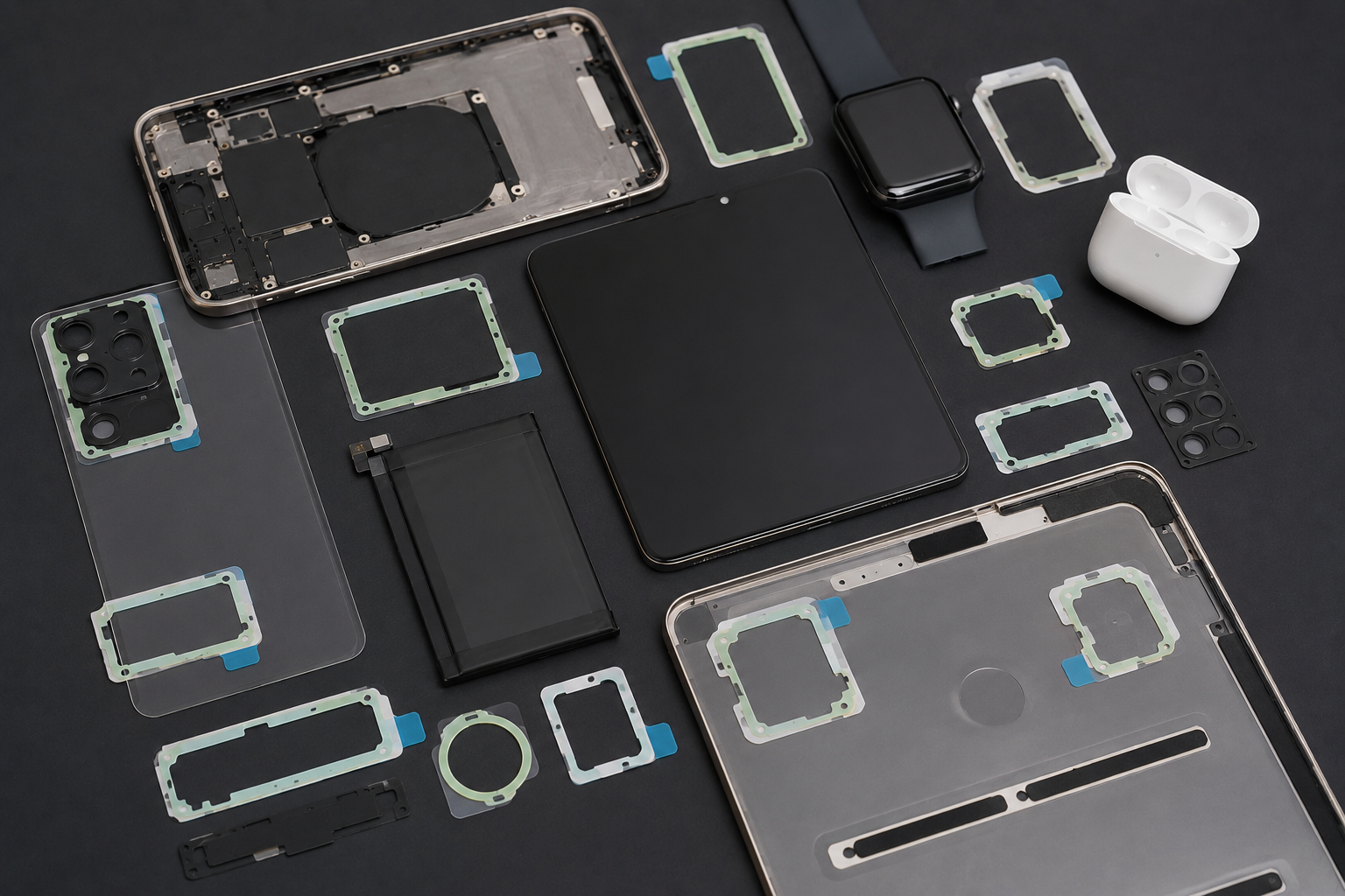 Precision Die Cut PET Frame Components