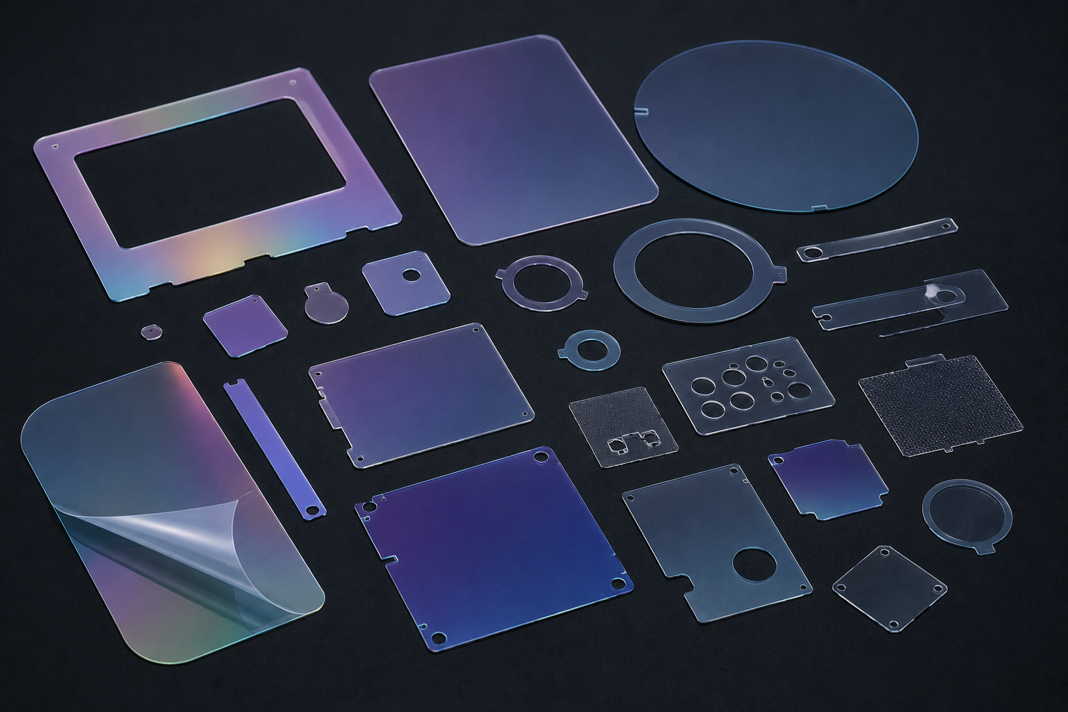 Precision die-cut optical film components