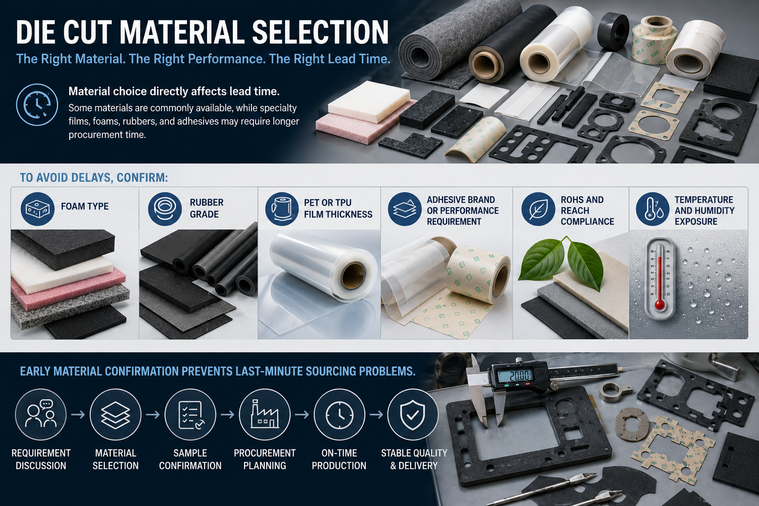 Die Cut Material Selection