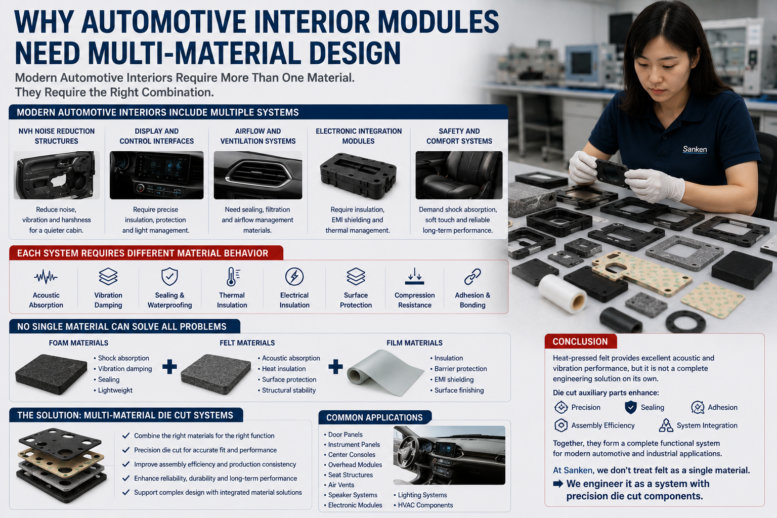Automotive Interior Die Cut Material Systems