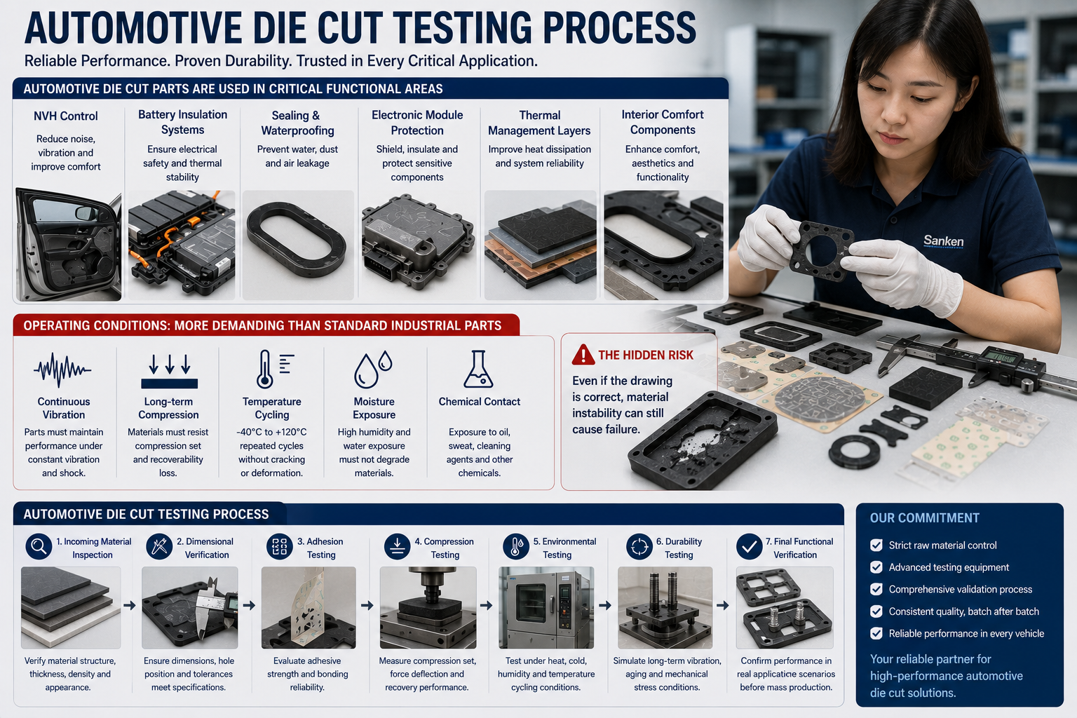 Automotive Die Cut Testing Process