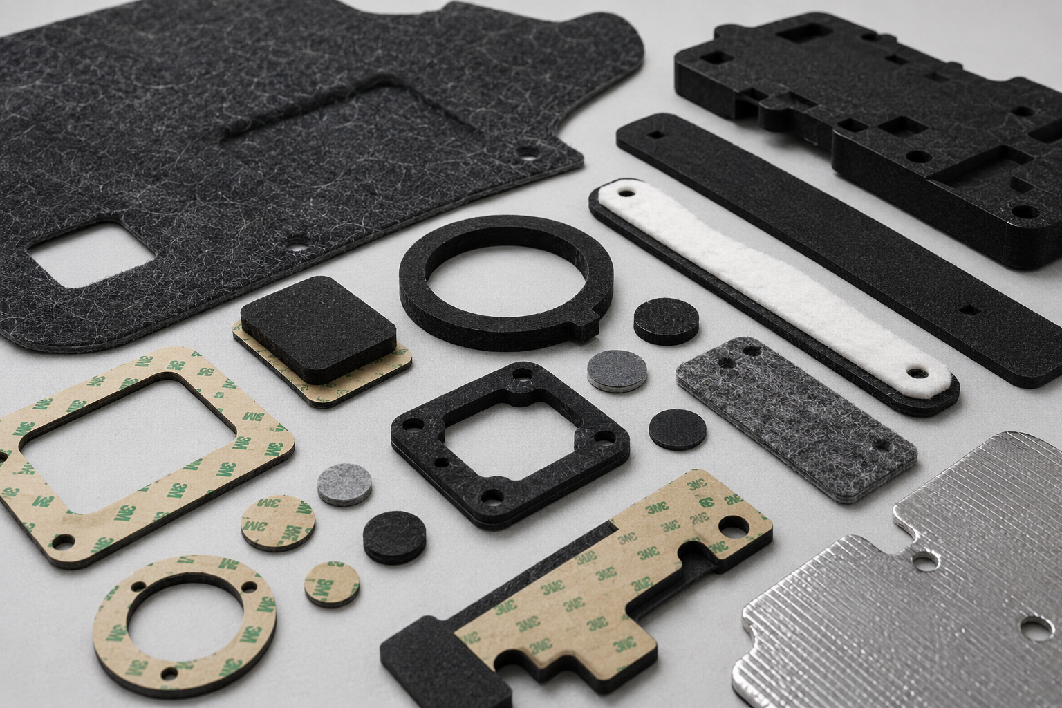 Automotive Felt and Die Cut Hybrid Structure