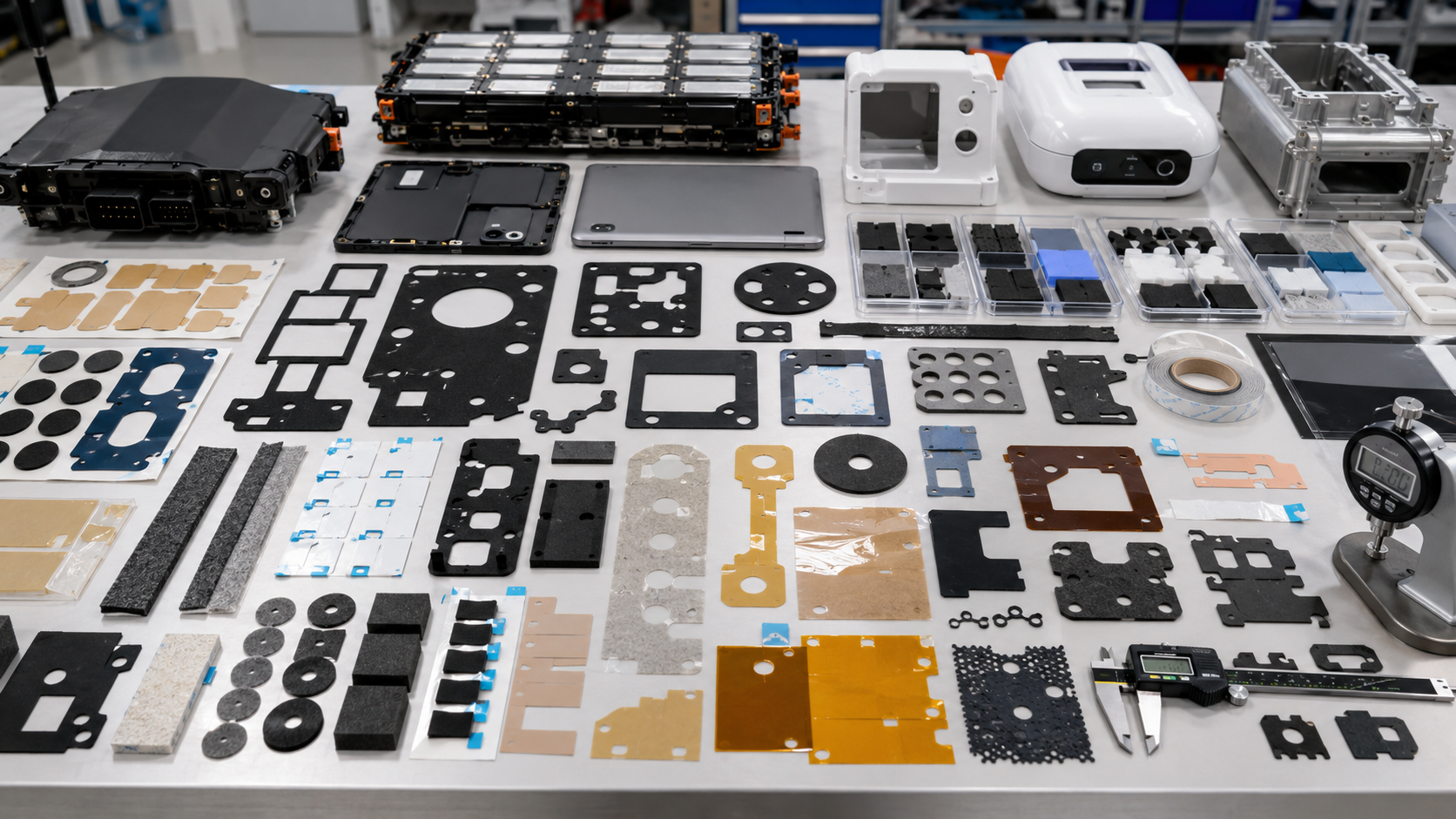 Custom die cut parts used in OEM manufacturing applications