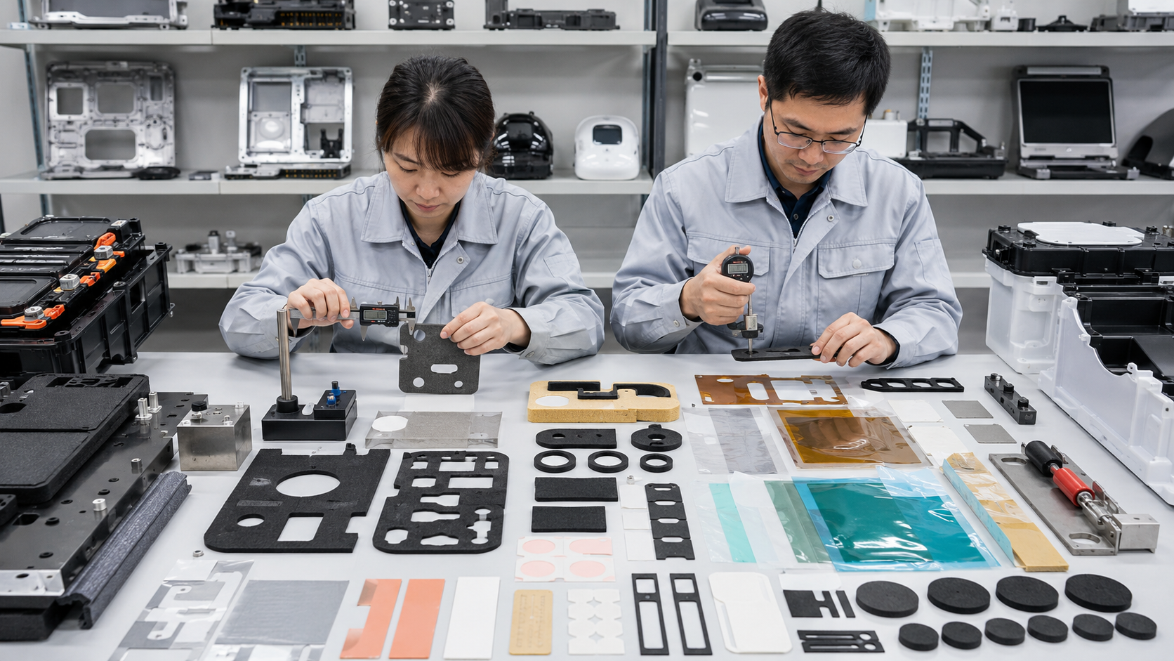 OEM inspection of custom die cut foam tape film rubber and felt components