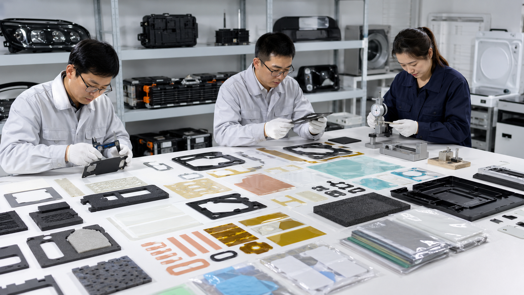 OEM cost review and inspection of custom die cut components