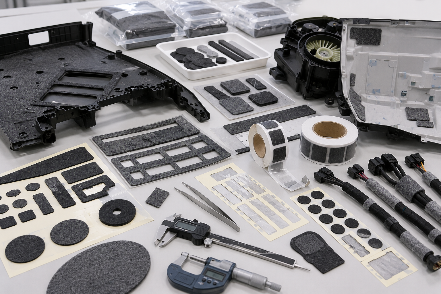 Die cut non-woven materials used in modern OEM manufacturing